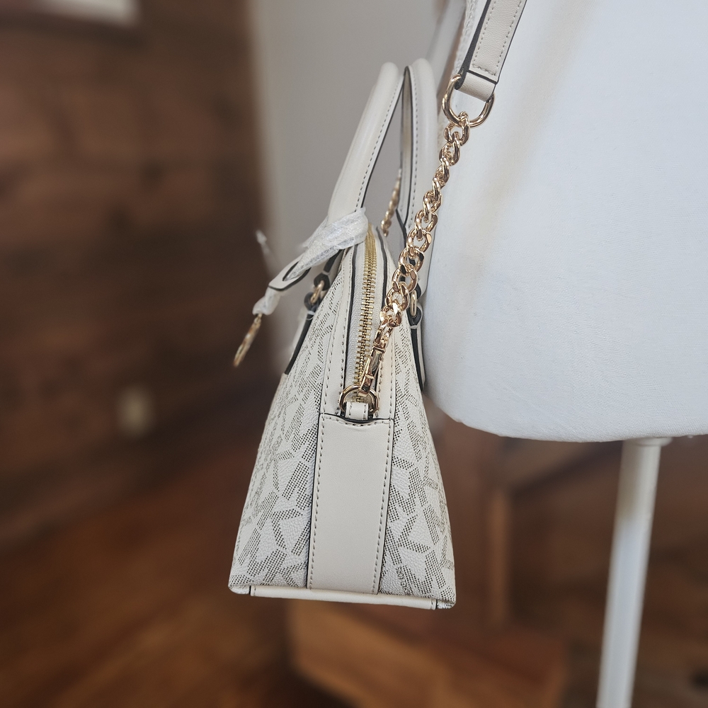 Michael Kors White and Gold Women's Crossbody Bag - Picture 4 of 8